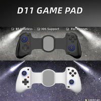 Manette de jeu sans fil D11/D11S TYPE-C avec double vibration pour PC/Android/iPhone/-13 mois de garantie
