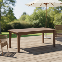 Table basse en plastique HDPE sans entretien, protection UV, anti-décoloration, anti-fissuration, imperméable, pour jardin, terrasse, hôtel