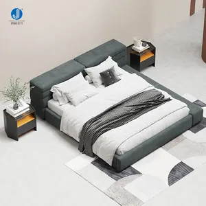 הטוב ביותר למכור את העיצוב האחרון מיטה עדינה מודרנית מסגרת מיטה פשתן מרופד