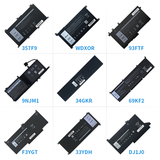 Replacement Laptop Battery for Dell Inspiron Latitude XPS Series Multiple Models Factory Wholesale Bulk Order OEM ODM Supported