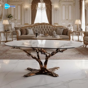 <span class=keywords><strong>Base</strong></span> per Tavolino da Caffè in Bronzo di Lusso Moderno con Tecnica di Fusione, Design Artistico Astratto e Fluido per Arredamento di Ville e Hotel - Product Image 3
