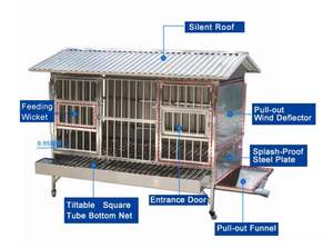 Cages à poulets d'élevage en acier inoxydable faciles à nettoyer, amovibles - Product Image 5