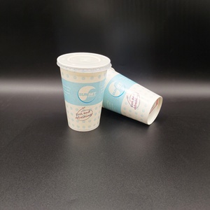 Gobelet en papier unique personnalisé imprimé écologique 12oz 16oz 22oz 30oz pour boissons froides, jus, boissons, 400ml avec couvercles pour fête, club, boutique, restaurant - Product Image 6