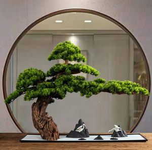 مجموعة كبيرة داخلية/خارجية من بونساي الاصطناعي ديكور أنيق محاكاة بلاستيكية زهور زينة جدارية - Product Image 2