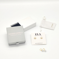Boîte de couleur grise avec logo imprimé, écologique, personnalisée, pour bijoux, bracelets, colliers, cosmétiques, bougies, parfums, emballage, anneaux, tiroir