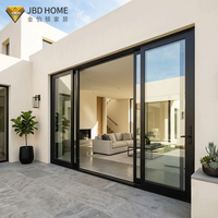 Porte coulissante en aluminium résistante aux ouragans AS2047, porte de patio de luxe de grande taille pour villa commerciale moderne