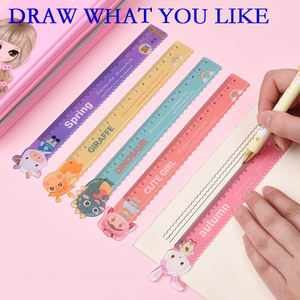 Righello in Plastica Multifunzionale con Logo Personalizzato, 15cm, Design a Onde Cartoon, Pratico e Creativo, Set per Scuola e <span class=keywords><strong>Matematica</strong></span> - Product Image 2