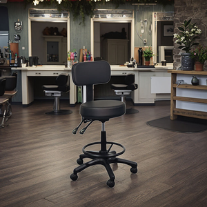 <span class=keywords><strong>Chaise</strong></span> pivotante pneumatique moderne de haute qualité avec siège en cuir à pédale fixe pour salon de beauté, salon de coiffure, bureau, laboratoire médical - Product Image 2