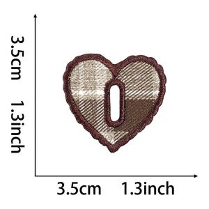 Nouvelle broderie en forme de cœur, patch brodé avec bouton-pression pour la décoration de vêtements - Product Image 6