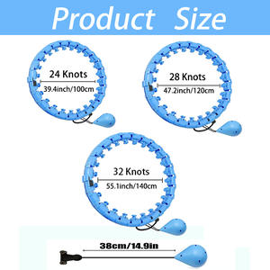 Hot Sale Einstellbarer abnehmbarer Übungs reifen Kunden spezifischer Kunststoff-Fitness-<span class=keywords><strong>Hula</strong></span>-Ring zur Gewichts reduktion mit <span class=keywords><strong>Massage</strong></span> funktion - Product Image 2