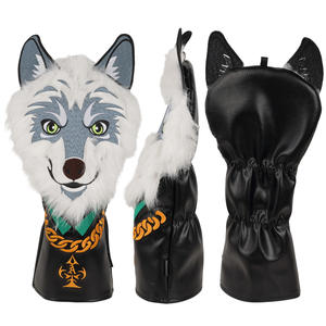 Новый дизайн, плюшевый чехол из искусственной кожи для животных, кошек, медведей, волка, гольфа, чехол для водителя, Деревянный чехол для головы водителя, клубный Чехол Для Гольфа - Product Image 5