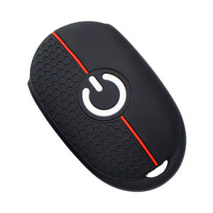 Populaire pour <span class=keywords><strong>500</strong></span> 500e 2023, porte-clés en silicone pour clé de voiture, housse de protection pour clé à 4 boutons, coque de protection pour télécommande - Product Image 5