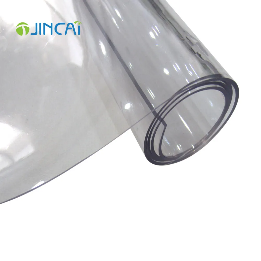 JINCAI 3mm 2mm thickness clear blue red pvc sheets for pvc strip curtain and door