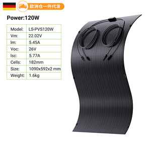 Panneau solaire flexible Lionshee 120W monocristallin en silicium, portable pour utilisation en extérieur - Product Image 5