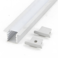 Profilé LED en aluminium anodisé T5 série 6000 encastré sur mesure pour la décoration intérieure