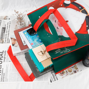 OEM/ODM Yuan Ye 80 Gsm Custom Logo Design <strong>Christmas</strong> Reusable Non Woven Eco-friendly Durable <strong>Shoulder</strong> Shopping <strong>Bags</strong> for Festival - Product Image 5