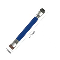 DIYFIX-Cepillo duro de doble cabeza para placa base de teléfono móvil, PCB IC, eliminación de polvo, pasta de soldadura, herramienta de limpieza de fundente de aceite, 1 unidad