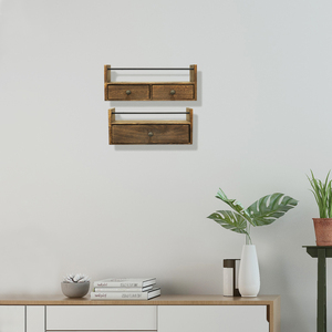Estantes Flotantes Decorativos de Madera para <span class=keywords><strong>Pared</strong></span>, Color Marrón Oscuro, Estantes de Almacenamiento, Cajón de <span class=keywords><strong>Pared</strong></span>, Estantes Colgantes para <span class=keywords><strong>Pared</strong></span> - Product Image 5
