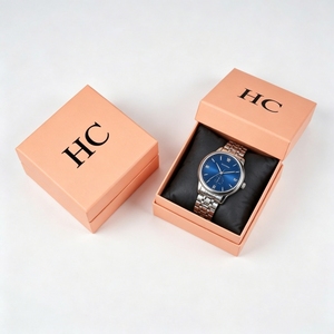 Caja de Reloj con Acabado Mate, Tapa y Base de Cartón Rígido, Logotipo Personalizado, Empaque de Lujo para Relojes de Alta Gama, Fábrica OEM - Product Image 1
