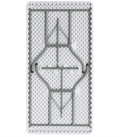 Table pliante rectangulaire portable en plastique blanc de haute qualité de 5 pieds pour pique-nique de mariage de fête en plein air à l'intérieur