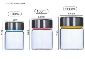 โรงงานขา<span class=keywords><strong>ย</strong></span>ส่งขวดแก้วโบโรซิลิเกตขนาดเล็ก 100 มล. 150 มล. 200 มล. สำหรับเก็บน้ำผึ้ง แยม โยเกิร์ต รังนก ซอส พร้อมฝาเกลียว - Product Image 6