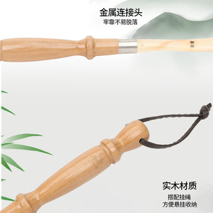 Calzador con mango de madera y cabeza de plástico de 31 cm, ergonómico para personas mayores y mujeres embarazadas - Product Image 4