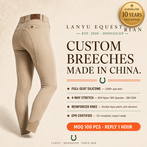 <span class=keywords><strong>Pantaloni</strong></span> da Equitazione Lanyu Personalizzati Elasticizzati in Quattro Direzioni da Donna, Vita Alta, Controllo Pancia, Grip in Silicone, <span class=keywords><strong>per</strong></span> Uso Quotidiano - Product Image 1