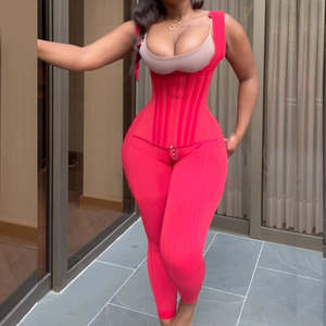 <span class=keywords><strong>Faja</strong></span> de Alta Compresión con Control de Abdomen, <span class=keywords><strong>Faja</strong></span> Postparto hasta el Tobillo, Control de Cintura y Abdomen, Levanta Glúteos, Corsé Moldeador de Cuerpo Completo - Product Image 2