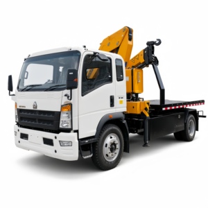 Camión de Remolque HOWO de 8 Toneladas con Grúa de 5 Toneladas, <span class=keywords><strong>Euro</strong></span> 2 Diésel, Vehículo de Recuperación en Carretera, Plataforma Plana para Elevación y Remolque - Product Image 1