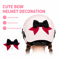 Casque pour enfants FUJIA tendance avec contraste de couleurs, accessoire nœud auto-adhésif amovible pour casques de vélo et de trottinette pour filles
