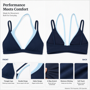 Reggiseno sportivo da donna con scollo a V e doppie spalline, non tossico, personalizzato, disponibile in magazzino locale a Perth, Australia (SYD, MEL, BNE) - Offerta all'ingrosso - Product Image 2