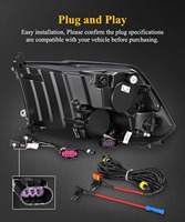 Nouvel ensemble de phares LED à 5 lentilles HuaFuXing pour Dodge Ram 1500 2500 3500 (2009-2018) – Amélioration du projecteur, 500 % plus lumineux (paire)