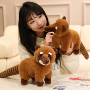 Muñeco de peluche de <span class=keywords><strong>mapache</strong></span> realista Popular, muñeca sudamericana, zoológico, juguete de regalo para niños - Product Image 6