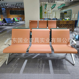 Sillas de Espera para Aeropuertos, Modelo A73PU, Color Azul Pavo Real, Aleación de Aluminio y PU, para Hospitales y Escuelas - Product Image 3