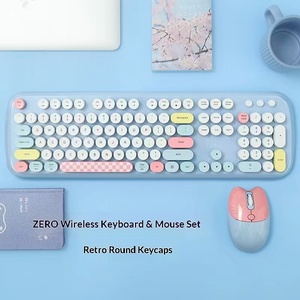 Cute Cat Wireless Keyboard and Mouse Combo for Girls <b>Office</b> Portable Set for Desktop Laptop PC - Product Image 2