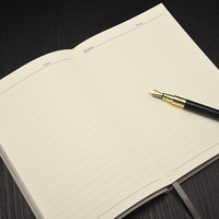 Libreta de Negocios A5 de Piel de Oveja con Encuadernación Térmica, Personalizable con Logotipo, Diario, Libro de Registro de Reuniones de Oficina