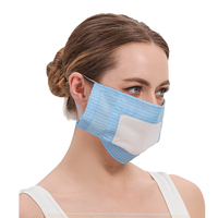 Masque facial antistatique ESD en tissu 100 % polyester et conducteur personnalisé pour l'entretien des composants électroniques
