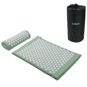 Commercio all'ingrosso Eco Friendly lino naturale agopuntura tappetino regalo dietro il collo dolore massaggio per la digitopressione tappetino e cuscino Set - Product Image 3