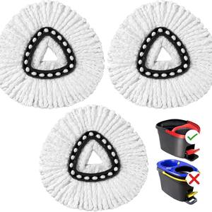 Cabezal de Repuesto para Mopa Rotatoria de Alta Calidad Compatible con O-Cedar EasyWring, Paquete de 3, Microfibra Lavable, Fácil de Limpiar - Product Image 1