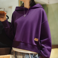 Sweat-shirt décontracté pour femme Maden, style vintage, doux, en tissu côtelé Air-Layer, uni, à épaules tombantes, coupe oversize, manches longues, collection Printemps, prêt à expédier