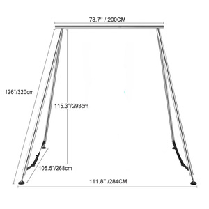 Supporto Regolabile per Altalena Aerea da <span class=keywords><strong>Yoga</strong></span> in Acciaio Inossidabile Pesante da 45mm per Sport e Intrattenimento - Product Image 5