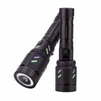 Lanterne tactique LED 26650 étanche IP65 d'extérieur, rechargeable USB Type-C, avec affichage numérique, zoom et portée 1000+ m