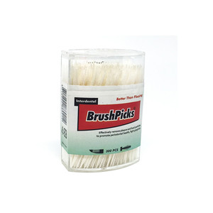 Meilleure vente 300 pièces brosses interdentaires en plastique jetables de haut niveau avec cure-dents de conteneur ovale pour usage dentaire - Product Image 1