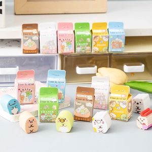 Borrador de goma con diseño de caja de leche, tipo caja sorpresa de dumplings, para estudiantes y útiles escolares - Product Image 4