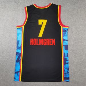 A buon mercato all'ingrosso 2025 stagione nuovo tuono 7 Holmgren stampato 3D basket maglia maglia estiva traspirante anti-uv rapido da uomo - Product Image 5