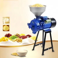 Moulin à farine électrique commercial, broyeur de céréales automatique pour maïs et blé, machine à moudre portable