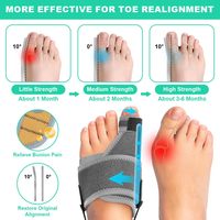 Penyangga Bunion Nilon yang Dapat Disesuaikan 2Pcs Korektor Bunion Wanita Pria Pelurus Jari Kaki Besar Pelat Fiksasi 2-Sudut Anti-Selip Ganda