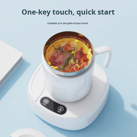 Ensemble chauffe-gobelet et refroidisseur portable 2-en-1, dissipation rapide de la chaleur, refroidisseur de boissons avec poignée, régulateur de température intelligent pour boissons