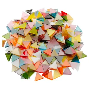 Triángulo Forma Mica Vidrieras Mosaico Azulejos Chips de vidrio Mosaico para bricolaje