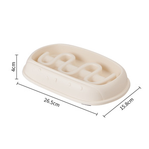 Gamelle anti-gloutonnement pour chiens et chats, antidérapante, résistante aux retournements, anti-étouffement, design carré, avec mécanisme à bille - Product Image 4